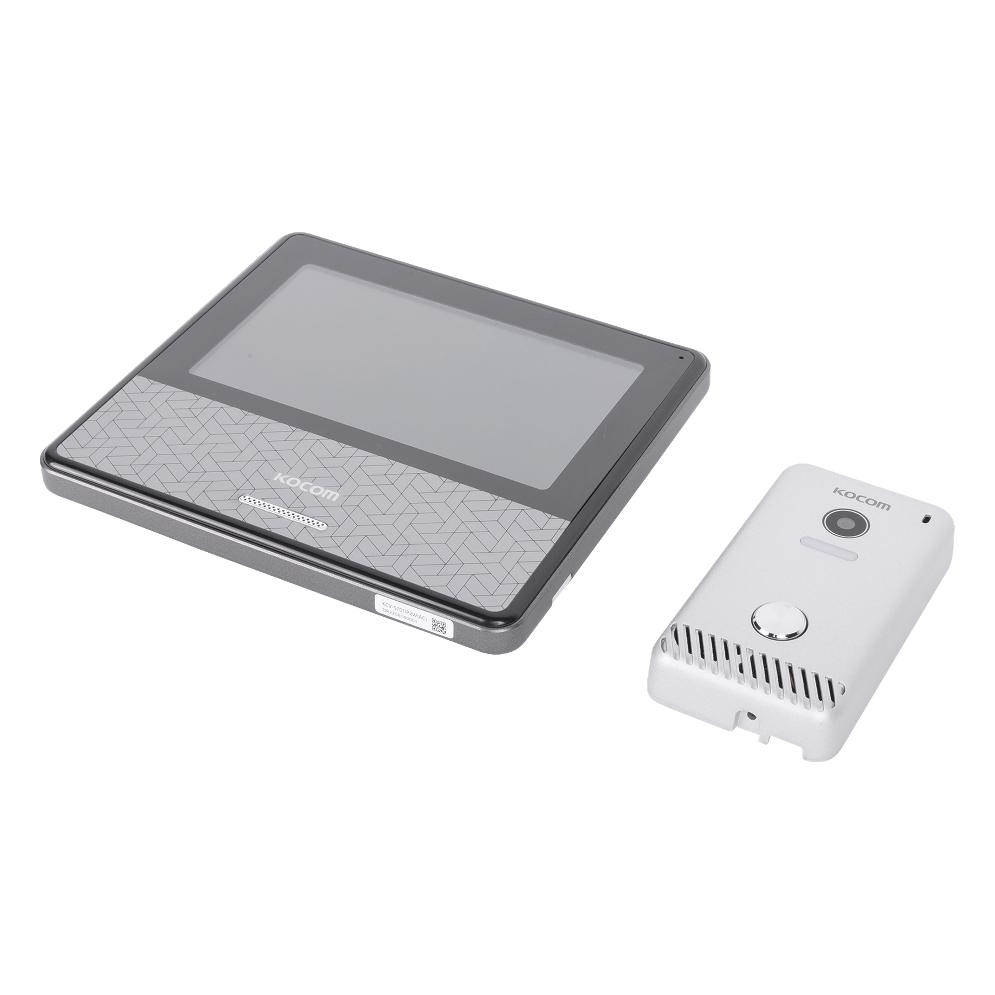 KIT DE VIDEOPORTERO IP COLOR NEGRO / Apertura con app / Súper elegante / Monitor WIFI / Alimentación 110vca — KOCOM · SKU KCVS701IP2WB