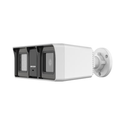 [Dual Light + ColorVu] Bala TURBOHD 3K (5 Megapixel) / Lente 2.8 mm / 60 mts IR + 60 mts Luz Blanca / Gran Angular 104.9° / Exterior IP67 / Micrófono Integrado / dWDR / 4 Tecnologías — HIKVISION · SKU DS-2CE18K0T-LFS