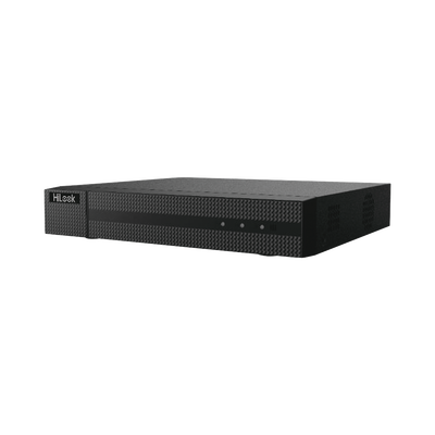 DVR 4 Canales TurboHD + 2 Canales IP / 4 Megapíxel Lite / Audio por Coaxitron / 1 Bahía de Disco Duro / H.265+ / Salida de Video en Full HD  — HiLook by HIKVISION · SKU DVR-204Q-K1(C)(S)