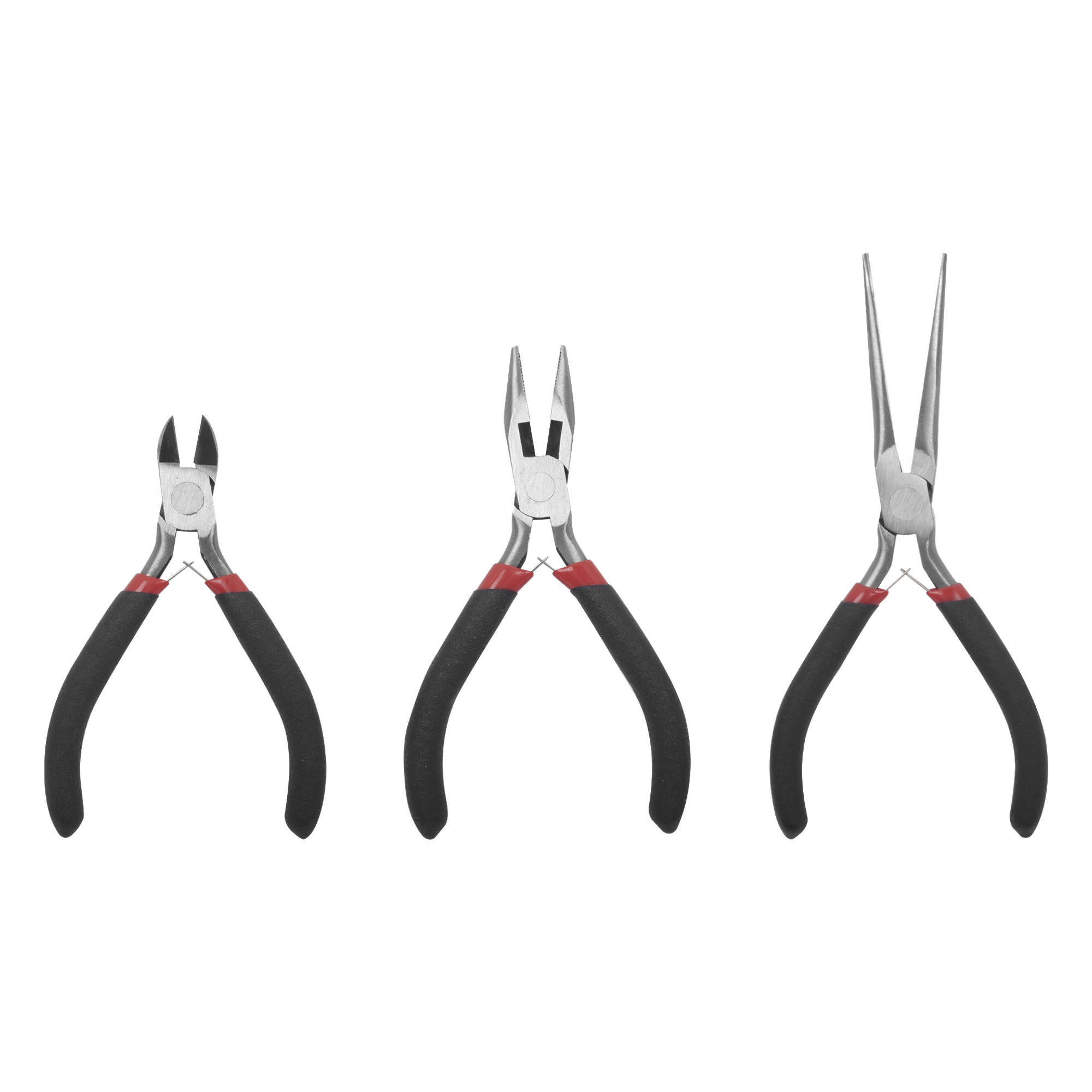 Juego de 3 Mini Pinzas de Corte de 5". Incluye: Pinza de Punta Redonda, Diagonal y Punta de Aguja. — EPCOM POWERLINE · SKU EP345