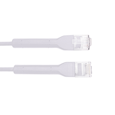 Mini Patch Cord Cat6 Ultra Slim 0.5 Metros (1.64 Pies) Blanco ? Ahorra Espacio sin Organizadores, con Bota Flexible