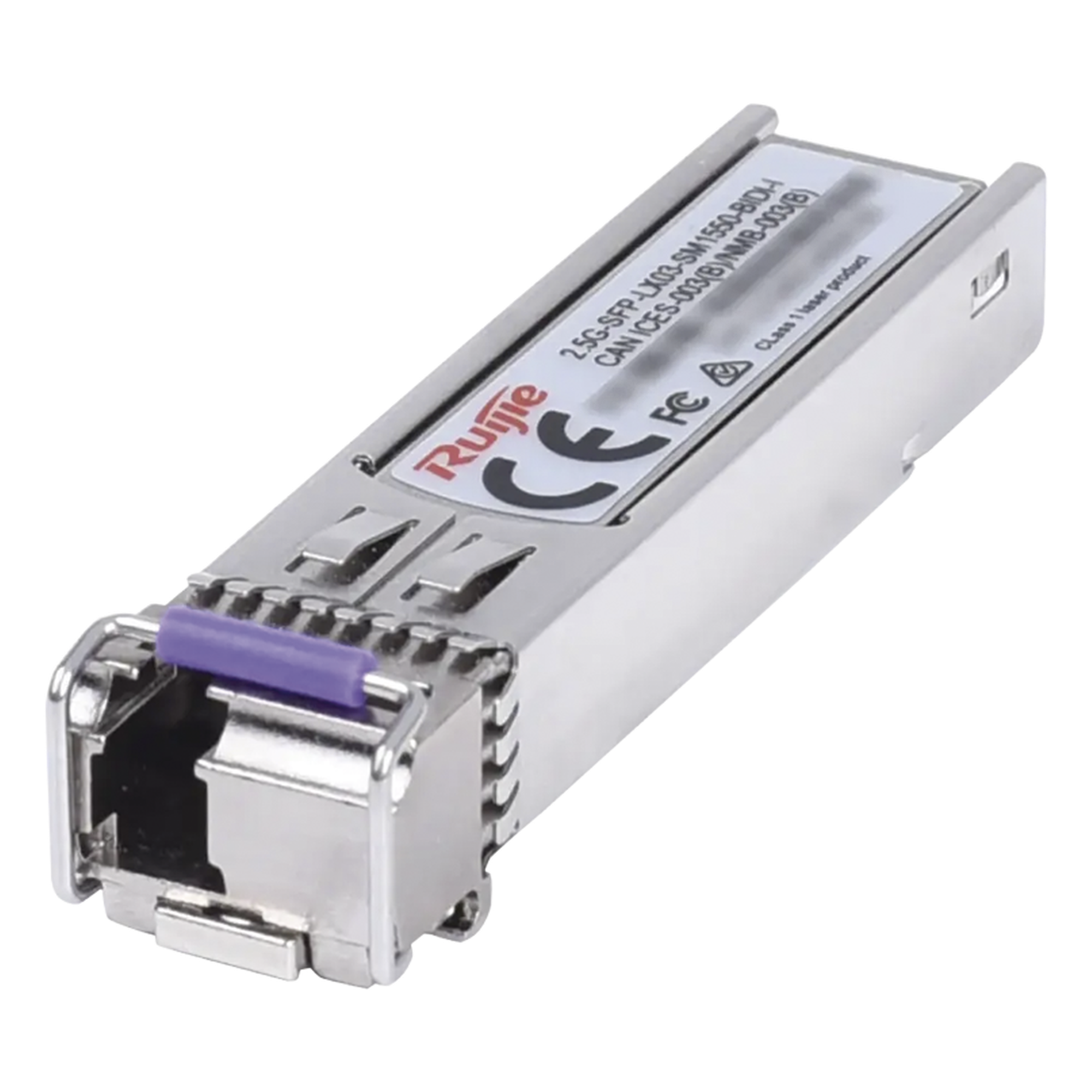 Transceptor Lado (B) un Hilo BiDi SFP 2.5Gb LC Monomodo Tx 1550nm / Rx 1310nm, hasta 3km — RUIJIE · SKU 2.5G-SFP-LX03-SM1550-BIDI-I