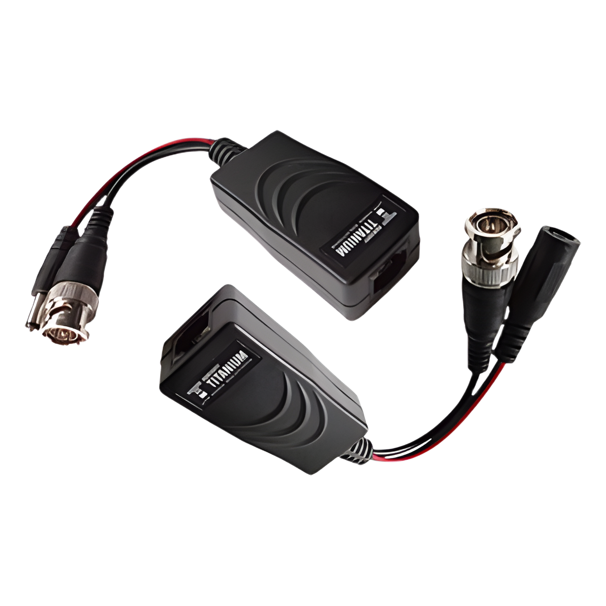 Kit de transceptores activos TURBO HD. Convierte 36/24 Vcc a 12 Vcc regulados, a través de cable UTP Cat5e / 6. Transmision de 200 m (Revisar tabla de resoluciones ) — EPCOM TITANIUM · SKU TT-4816-PVTURBO