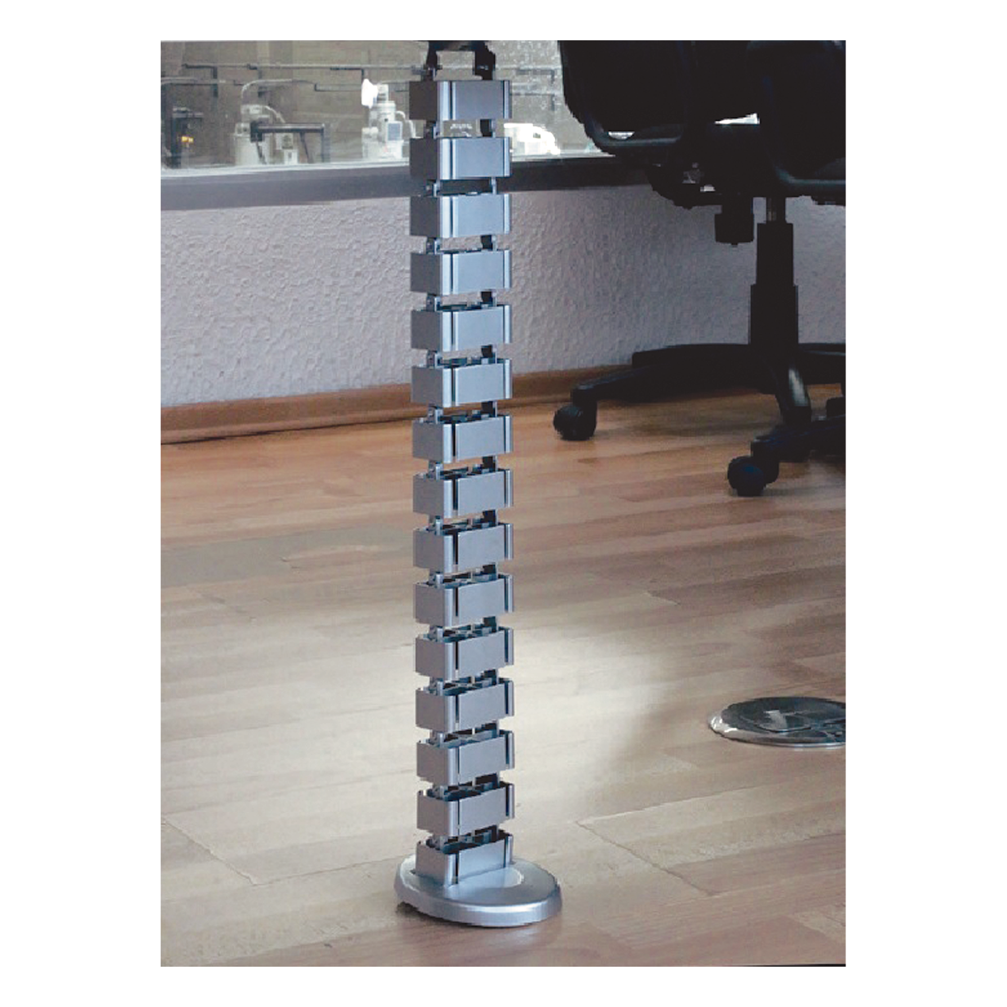 Organizador de Cables Vertical Articulado, Ideal para Llevar los Cables del Piso a Mesa o a la Cubierta del Escritorio de Manera Segura