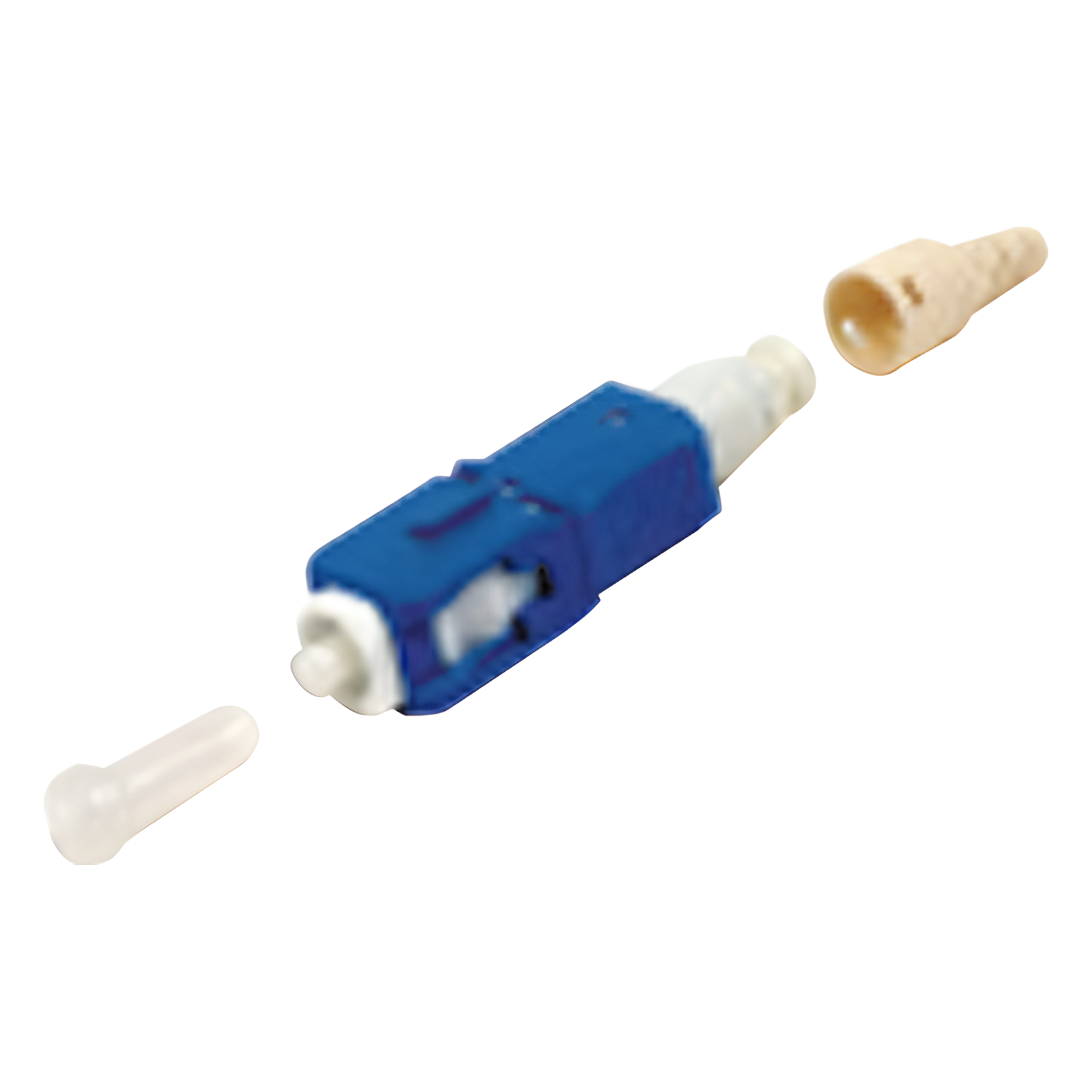 Conector de Fibra Óptica Pre-Pulido LightBow SC/UPC Simplex, Monomodo OS1/OS2, Re-Terminable, Color Azul — SIEMON · SKU FC1-LB-SCU-9BL