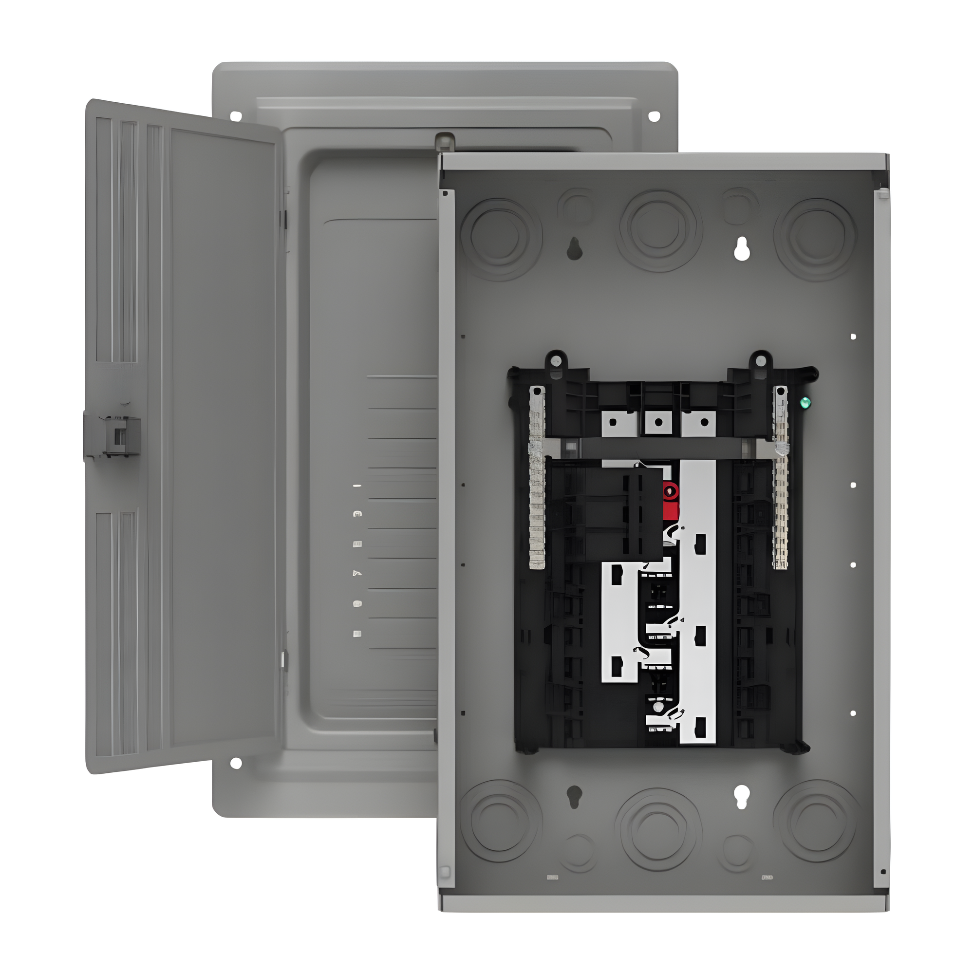 Centro de carga trifásico 3 Fases, 4 Hilos para interruptores QP, de 12 polos - 24 circuitos, 120/240vca, Barras de aluminio 100 Amp, Nema 1, uso interior. Incluye tapa. — SIEMENS · SKU S1224B3100
