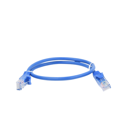 Cable de Parcheo UTP Cat5e - 0.5 Metros (1.64 Pies) - Azul