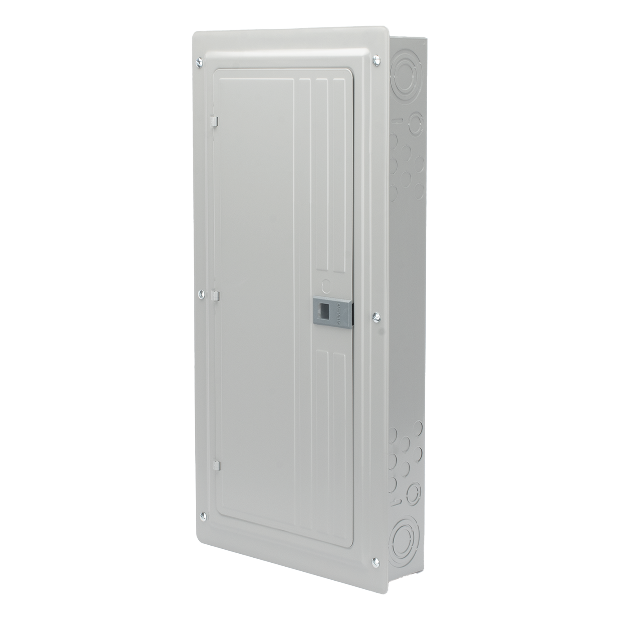 Centro de carga trifásico 3 Fases, 4 Hilos para interruptores QP, de 24 polos - 42 circuitos, 120/240vca, Barras de aluminio 200 Amp, Nema 1, uso interior. Incluye tapa. — SIEMENS · SKU S2442L3200