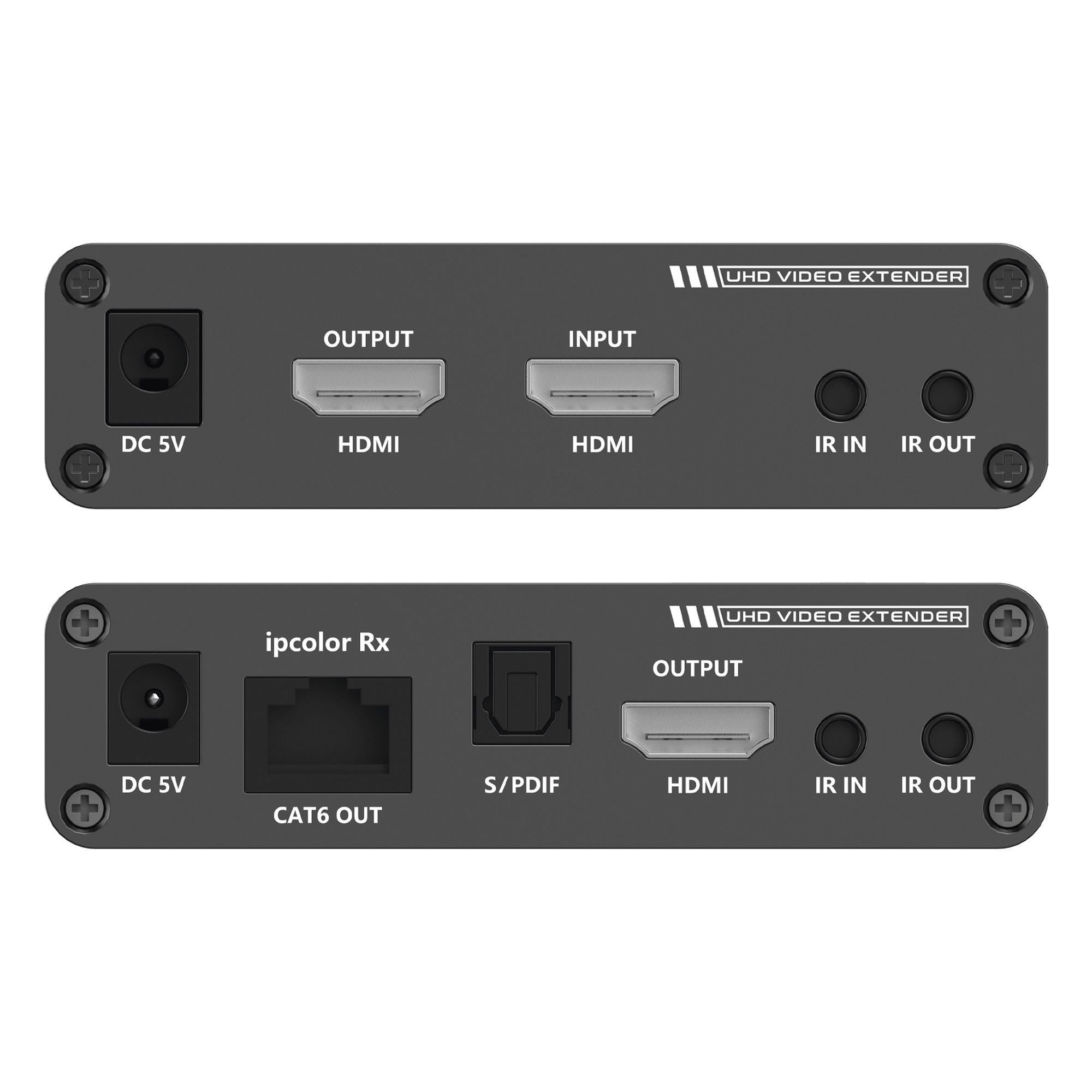 Kit Extensor HDMI hasta 700 metros con Conexión en Cascada / 4K @ 60 Hz/ 70 metros PTP con Cat 6, 6a y 7 / IPCOLOR / CERO LATENCIA / SIN COMPRIMIR / Salida Loop / IR bidireccional / Puerto S/PDIF / Soporta ARC / Soporta 10 TT-676-Rx. — EPCOM TITANIUM · SKU TT-676