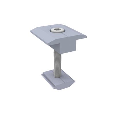 Sujetador Intermedio 30 mm para montaje de paneles solares en riel 5 Y 8  — EPCOM POWERLINE · SKU EPLMCN230