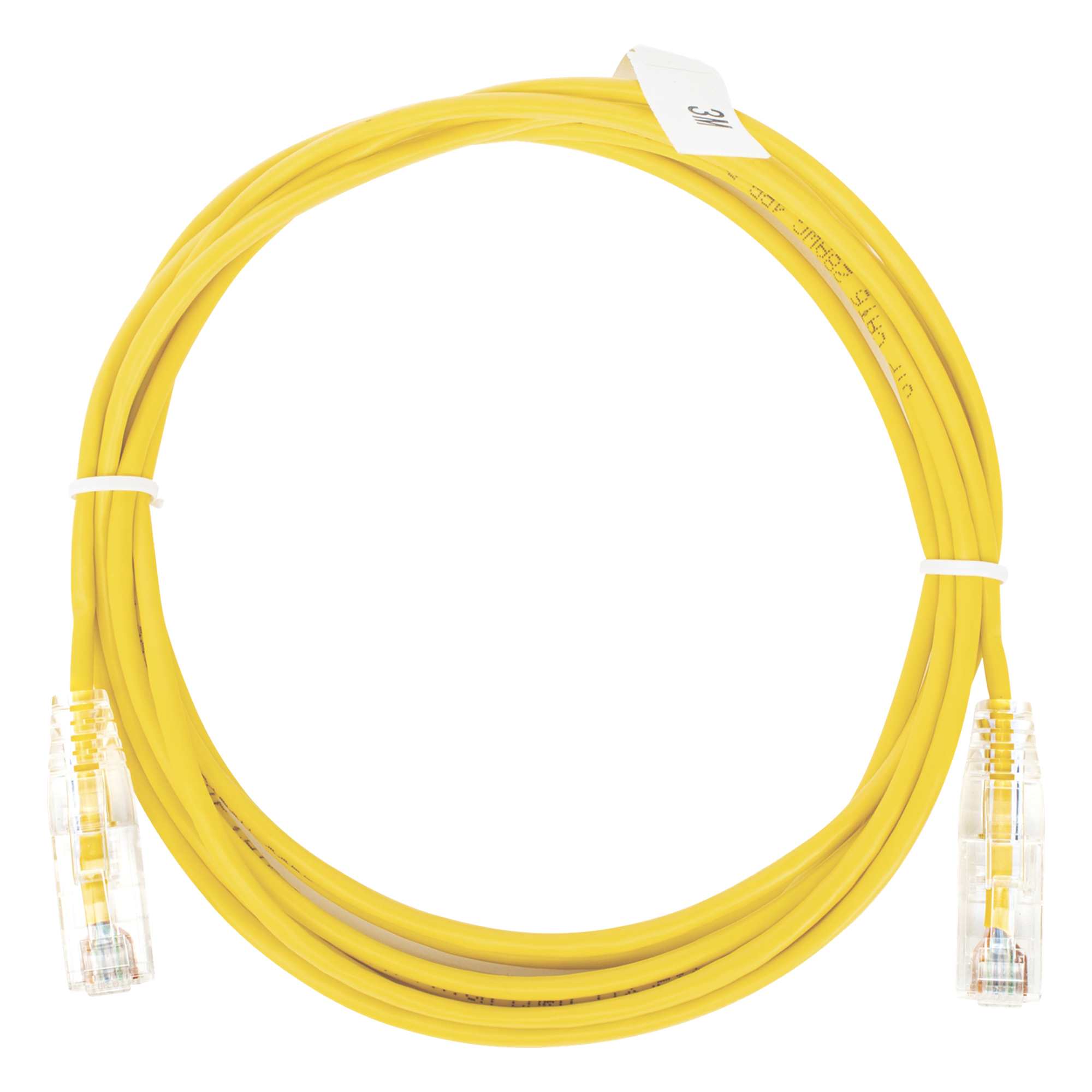 Cable de Parcheo Slim UTP Cat6 - 3 Metros (9.84 Pies) Amarillo Diámetro Reducido (28 AWG) — LINKEDPRO BY EPCOM · SKU LP-UT6-300-YE-28