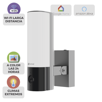 Cámara IP 4 Megapíxel / Wi-Fi / Lampara Integrada / Audio de dos vías / Imágen Nocturna a Color / Detección Humana / Audios Personalizables / Uso Exterior con Protección