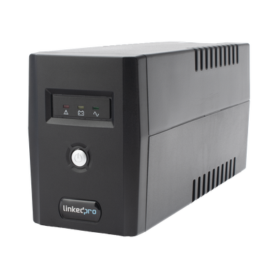 UPS 600VA/360 W Línea Interactiva / 6 Contactos 5-15R (4 Respaldadas) / Regulación de Voltaje / Protección RJ45 