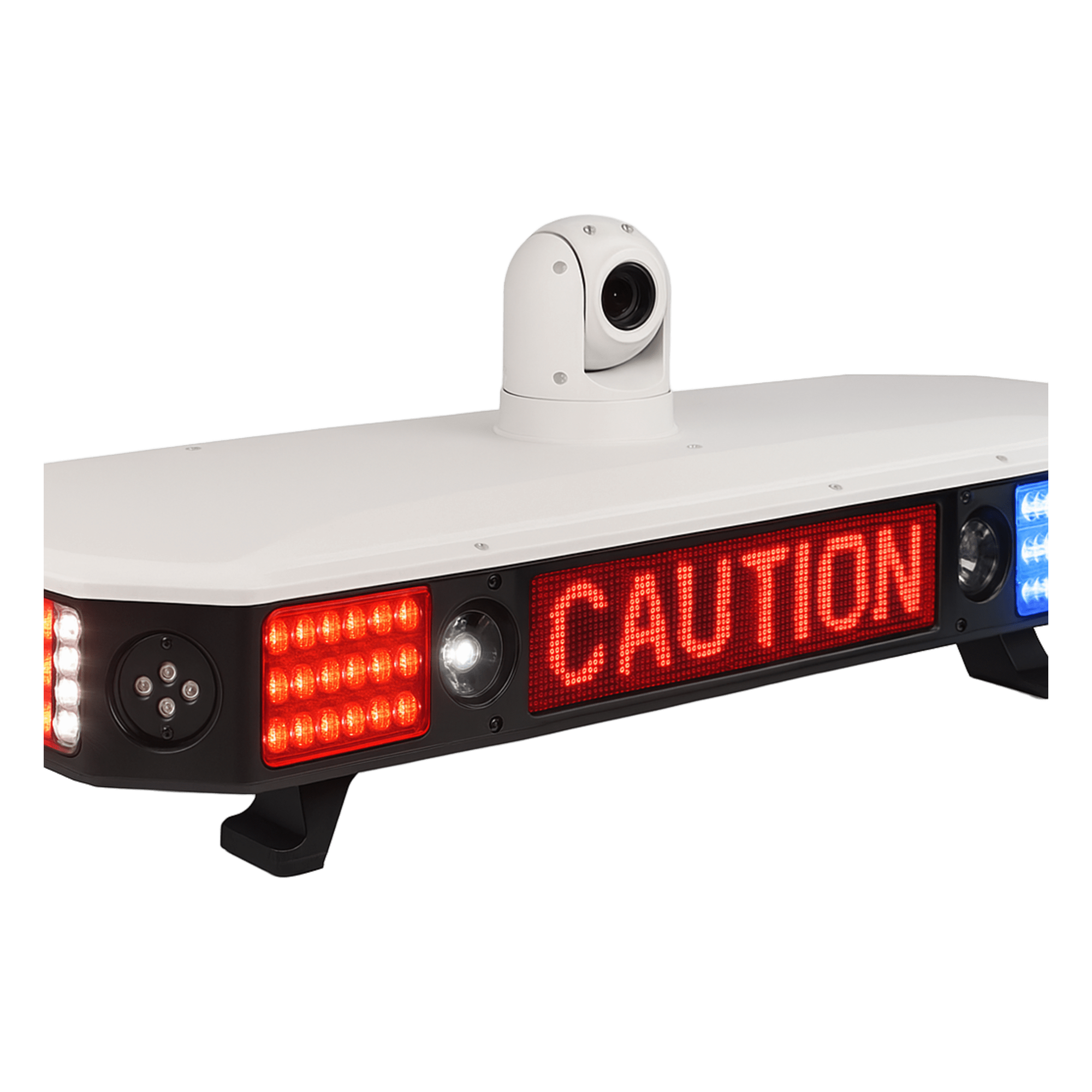 Sistema Inteligente de Luces de Policía PL100 / 8 Cámaras HD AI / Reconocimiento Facial y Placas / 4G/5G / Sirena 100W / Pantalla LED / Cumple GB 13954-2009 — STREAMAX · SKU PL100