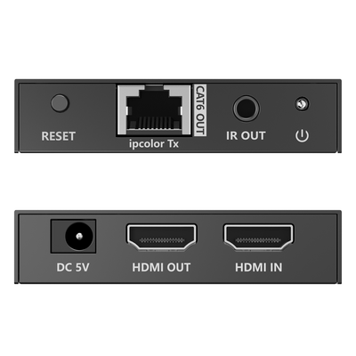 Kit Extensor HDMI para distancias de 70 metros / Resolución 4K x 2K@ 60 Hz/ Cat 6, 6a y 7 / IPCOLOR / CERO LATENCIA / SIN COMPRIMIR / Salida Loop / Control IR / Salida de audio de 3.5mm / PoC