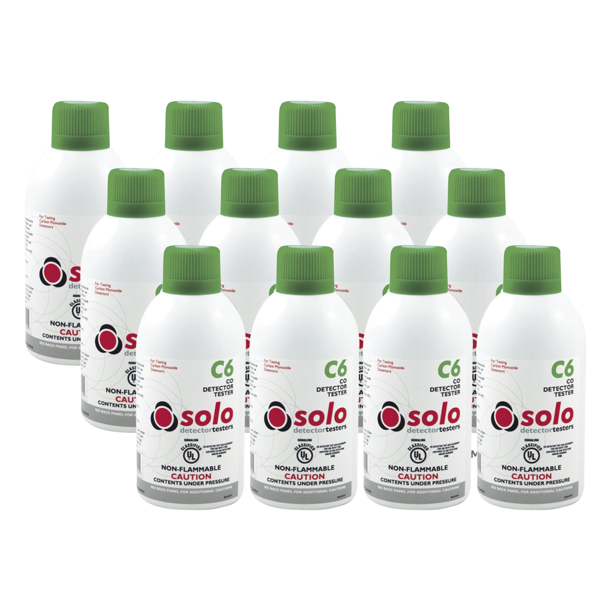 Paquete De 12 Latas De Gas Genuino De Monóxido De Carbono (CO) De Uso Manual o En Dispensadores SOLO-330/SOLO-332 — SDI · SKU SOLOC6-PK