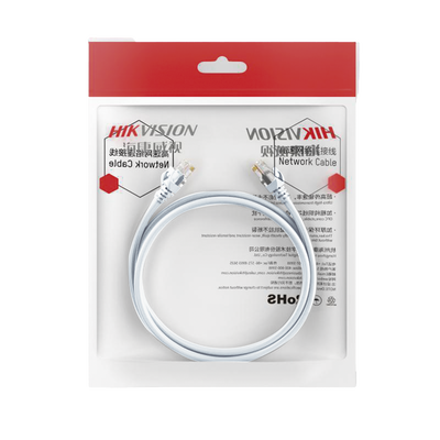 Cable de Parcheo (Patch Cord) / UTP / Cat. 6 (24 AWG) / 0.50 Metros (1.64 Pies) / Color Blanco / Ideal para PoE+ / Interior — HIKVISION · SKU DS-1NP6UEC0-050-W