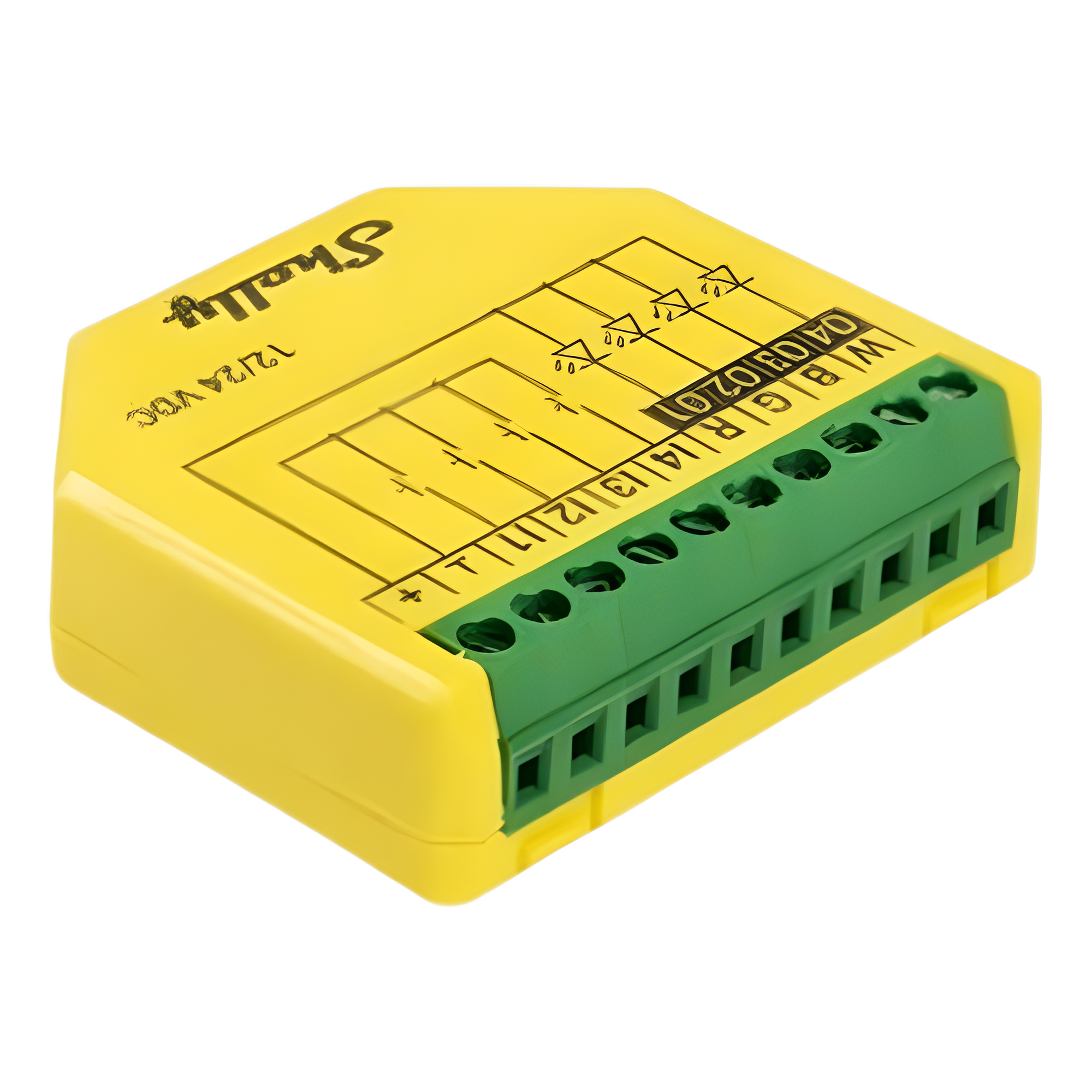 Controlador inteligente inalámbrico WIFI para tiras LED RGB, RGBW/ Nube P2P / Medición de consumo/ Soporta Google y Alexa / 12A