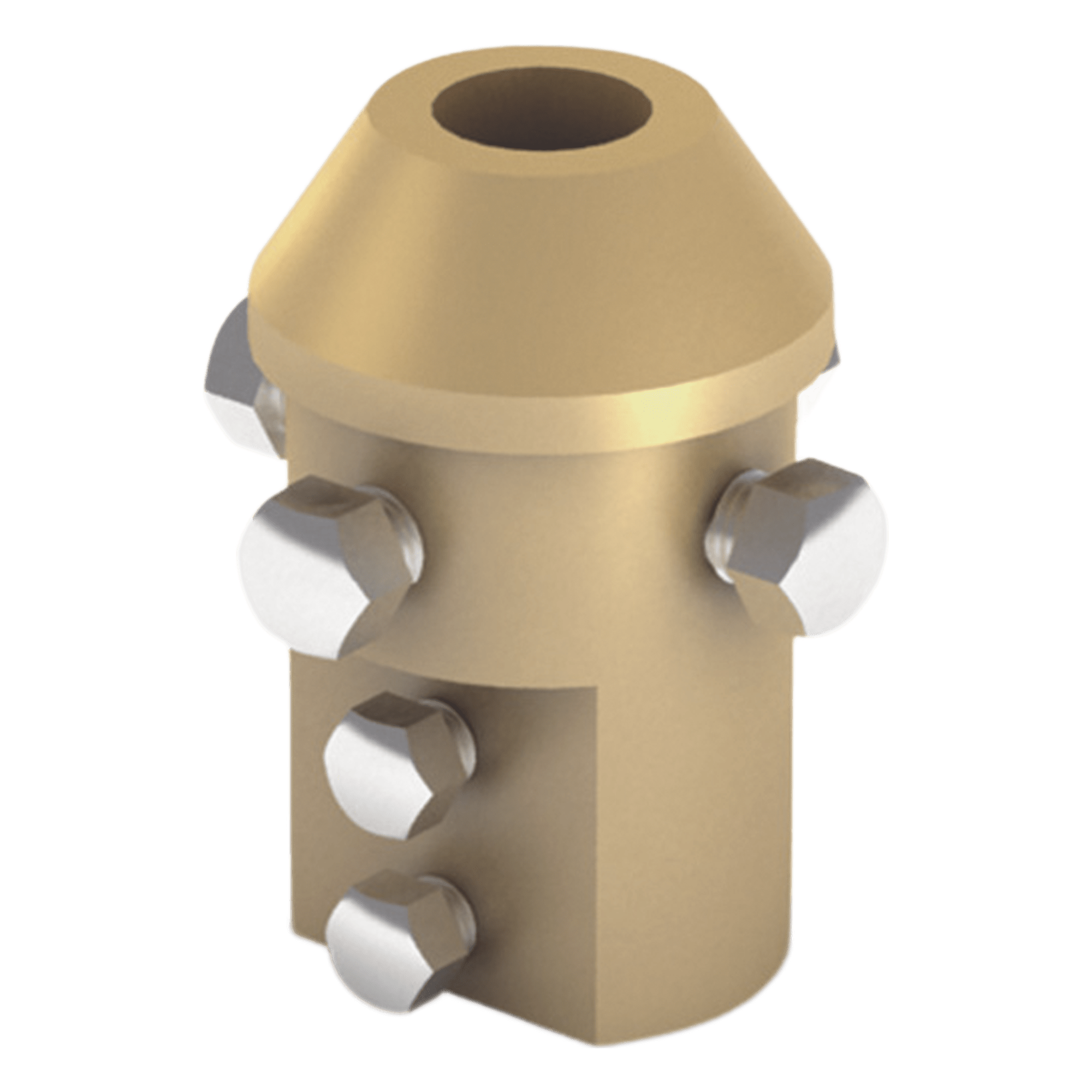 Adaptador de Punta Pararrayo PDC en Mástil 1 1/2". — APLICACIONES TECNOLOGICAS · SKU AT-011-A