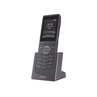 W611W es un teléfono IP Wi-Fi portátil, Resistente, Moderno diseñado para aplicaciones de comunicación móvil.