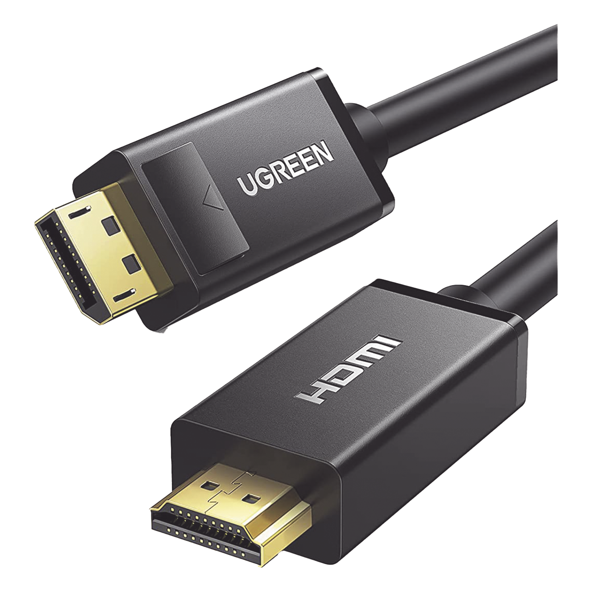 Cable DP Macho a HDMI Macho / Longitud 3 Metros (9.84 Pies) / Soporta 4K@30Hz / Soporta 3D / Cobre EstaÑado 28AWG / Blindaje Interno MÚltiple / TransmisiÓn Unidireccional / BotÓn de LiberaciÓn / Chip de Última GeneraciÓn — UGREEN · SKU 10203